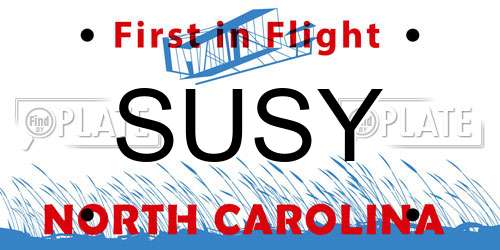 SUSY North Carolina License Plate