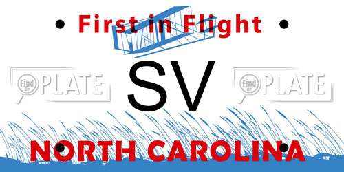 SV North Carolina License Plate