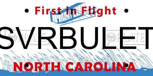 SVRBULET North Carolina License Plate