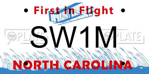 SW1M North Carolina License Plate