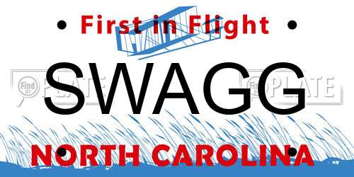 SWAGG North Carolina License Plate