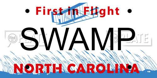 SWAMP North Carolina License Plate