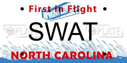 SWAT North Carolina License Plate