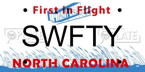 SWFTY North Carolina License Plate