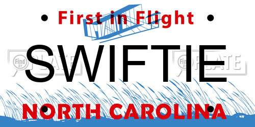 SWIFTIE North Carolina License Plate