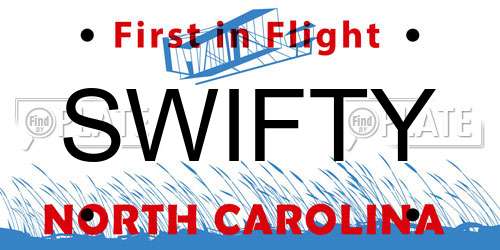 SWIFTY North Carolina License Plate