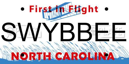SWYBBEE North Carolina License Plate