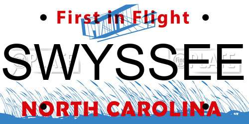 SWYSSEE North Carolina License Plate