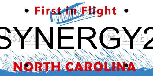 SYNERGY2 North Carolina License Plate