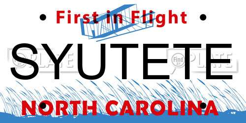 SYUTETE North Carolina License Plate
