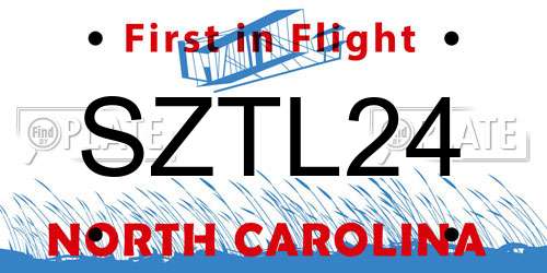 SZTL24 North Carolina License Plate
