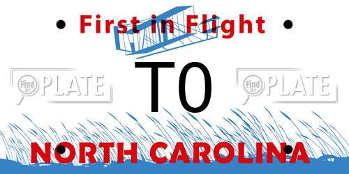 T0 North Carolina License Plate