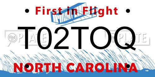 T02TOQ North Carolina License Plate