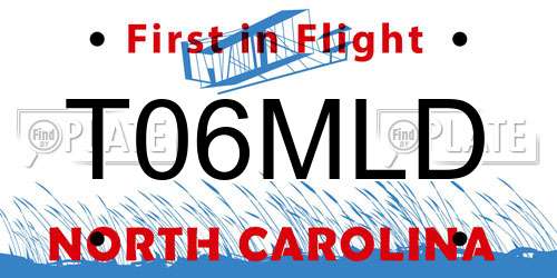 T06MLD North Carolina License Plate