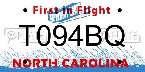 T094BQ North Carolina License Plate