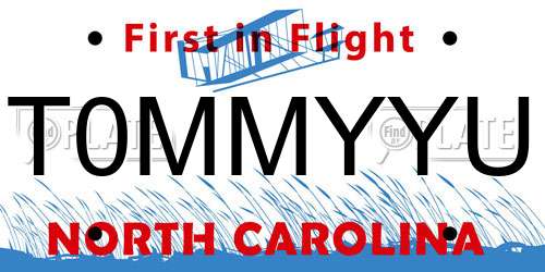 T0MMYYU North Carolina License Plate