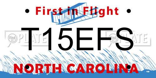 T15EFS North Carolina License Plate