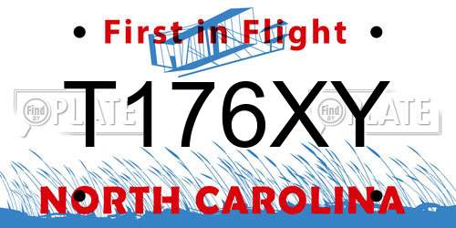 T176XY North Carolina License Plate