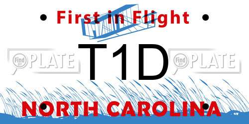T1D North Carolina License Plate