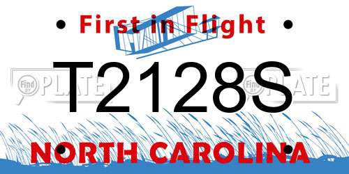 T2128S North Carolina License Plate