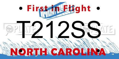 T212SS North Carolina License Plate