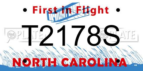T2178S North Carolina License Plate