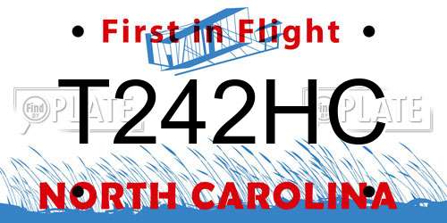 T242HC North Carolina License Plate