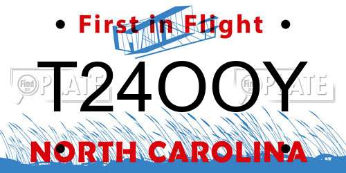 T24OOY North Carolina License Plate