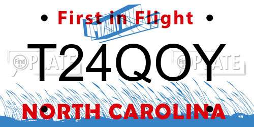 T24QOY North Carolina License Plate