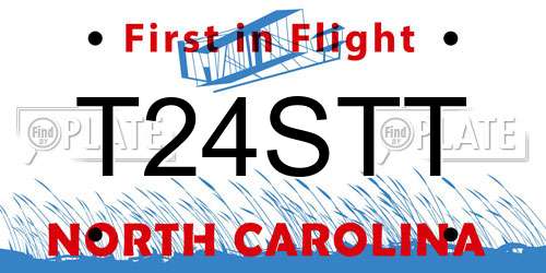 T24STT North Carolina License Plate