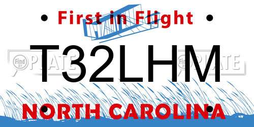 T32LHM North Carolina License Plate