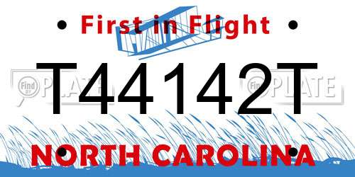 T44142T North Carolina License Plate