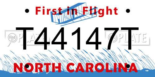 T44147T North Carolina License Plate