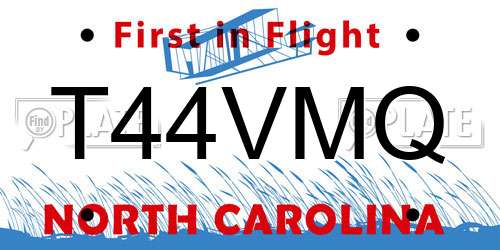 T44VMQ North Carolina License Plate