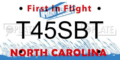 T45SBT North Carolina License Plate