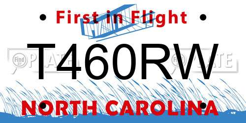 T460RW North Carolina License Plate