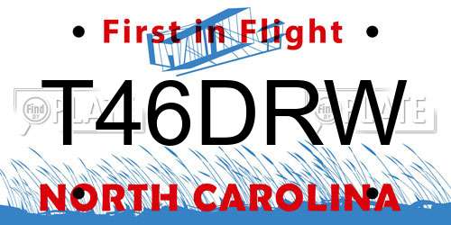 T46DRW North Carolina License Plate