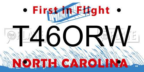 T46ORW North Carolina License Plate