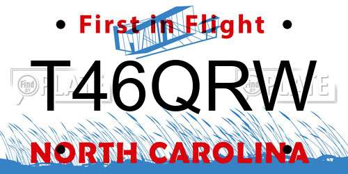T46QRW North Carolina License Plate