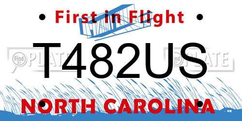 T482US North Carolina License Plate