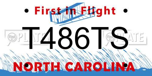 T486TS North Carolina License Plate