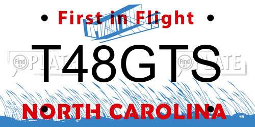 T48GTS North Carolina License Plate