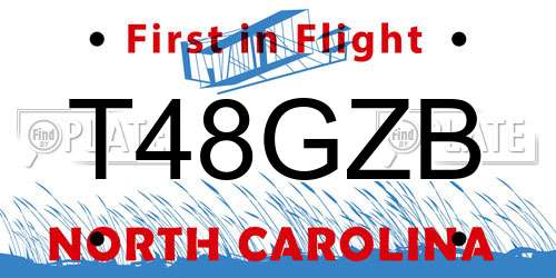 T48GZB North Carolina License Plate