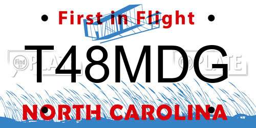 T48MDG North Carolina License Plate