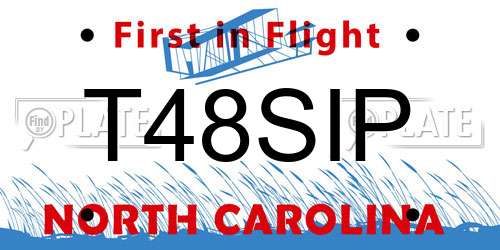 T48SIP North Carolina License Plate