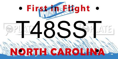 T48SST North Carolina License Plate