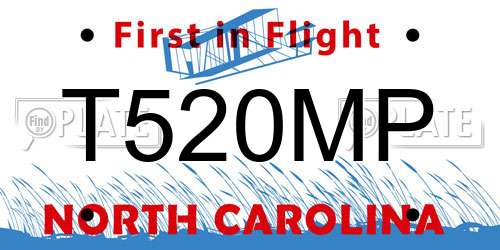 T520MP North Carolina License Plate