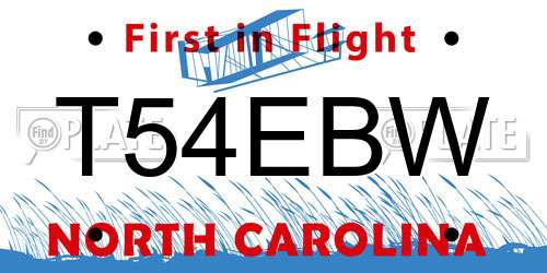 T54EBW North Carolina License Plate