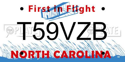 T59VZB North Carolina License Plate