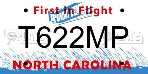 T622MP North Carolina License Plate